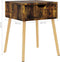 vidaXL - Nachtkastjes - 2 - st - 40x40x56 - cm - bewerkt - hout - gerookt - eikenkleurig