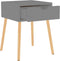 vidaXL - Nachtkastjes - 2 - st - 40x40x56 - cm - bewerkt - hout - grijs