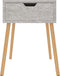 vidaXL - Nachtkastjes - 2 - st - 40x40x56 - cm - bewerkt - hout - betongrijs