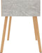 vidaXL - Nachtkastjes - 2 - st - 40x40x56 - cm - bewerkt - hout - betongrijs