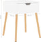 vidaXL - Nachtkastjes - 2 - st - 40x40x56 - cm - bewerkt - hout - hoogglans - wit