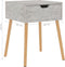 vidaXL - Nachtkastjes - 2 - st - 40x40x56 - cm - bewerkt - hout - betongrijs