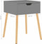 vidaXL - Nachtkastjes - 2 - st - 40x40x56 - cm - bewerkt - hout - grijs