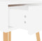 vidaXL - Nachtkastjes - 2 - st - 40x40x56 - cm - bewerkt - hout - hoogglans - wit