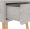 vidaXL - Nachtkastjes - 2 - st - 40x40x56 - cm - bewerkt - hout - betongrijs