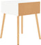 vidaXL - Nachtkastjes - 2 - st - 40x40x56 - cm - bewerkt - hout - hoogglans - wit