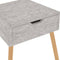 vidaXL - Nachtkastjes - 2 - st - 40x40x56 - cm - bewerkt - hout - betongrijs