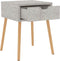 vidaXL - Nachtkastjes - 2 - st - 40x40x56 - cm - bewerkt - hout - betongrijs