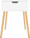 vidaXL - Nachtkastjes - 2 - st - 40x40x56 - cm - bewerkt - hout - hoogglans - wit
