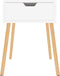 vidaXL - Nachtkastjes - 2 - st - 40x40x56 - cm - bewerkt - hout - wit
