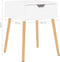 vidaXL - Nachtkastjes - 2 - st - 40x40x56 - cm - bewerkt - hout - wit