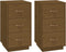 vidaXL - Nachtkastjes - 2 - st - 40x40x75 - cm - massief - grenenhout - honingbruin