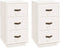 vidaXL - Nachtkastjes - 2 - st - 40x40x75 - cm - massief - grenenhout - wit