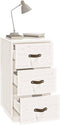 vidaXL - Nachtkastjes - 2 - st - 40x40x75 - cm - massief - grenenhout - wit