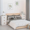 vidaXL - Nachtkastjes - 2 - st - 40x40x75 - cm - massief - grenenhout - wit