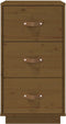 vidaXL - Nachtkastjes - 2 - st - 40x40x75 - cm - massief - grenenhout - honingbruin