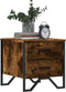 vidaXL - Nachtkastjes - 2 - st - 40x41x40 - cm - bewerkt - hout - gerookt - eikenkleurig