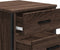 vidaXL - Nachtkastjes - 2 - st - 40x41x40 - cm - bewerkt - hout - bruin - eikenkleurig