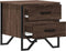 vidaXL - Nachtkastjes - 2 - st - 40x41x40 - cm - bewerkt - hout - bruin - eikenkleurig
