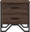 vidaXL - Nachtkastjes - 2 - st - 40x41x40 - cm - bewerkt - hout - bruin - eikenkleurig