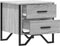 vidaXL - Nachtkastjes - 2 - st - 40x41x40 - cm - bewerkt - hout - grijs - sonoma - eiken