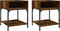 vidaXL - Nachtkastjes - 2 - st - 40x41x50 - cm - bewerkt - hout - gerookt - eikenkleurig