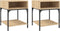 vidaXL - Nachtkastjes - 2 - st - 40x41x50 - cm - bewerkt - hout - sonoma - eikenkleurig