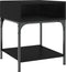 vidaXL - Nachtkastjes - 2 - st - 40x41x50 - cm - bewerkt - hout - zwart