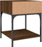 vidaXL - Nachtkastjes - 2 - st - 40x41x50 - cm - bewerkt - hout - bruin - eikenkleur