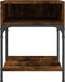 vidaXL - Nachtkastjes - 2 - st - 40x41x50 - cm - bewerkt - hout - gerookt - eikenkleurig