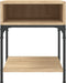 vidaXL - Nachtkastjes - 2 - st - 40x41x50 - cm - bewerkt - hout - sonoma - eikenkleurig