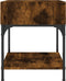vidaXL - Nachtkastjes - 2 - st - 40x41x50 - cm - bewerkt - hout - gerookt - eikenkleurig