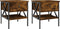 vidaXL - Nachtkastjes - 2 - st - 40x42x45 - cm - bewerkt - hout - gerookt - eikenkleurig