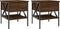 vidaXL - Nachtkastjes - 2 - st - 40x42x45 - cm - bewerkt - hout - bruin - eikenkleur