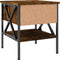 vidaXL - Nachtkastjes - 2 - st - 40x42x45 - cm - bewerkt - hout - gerookt - eikenkleurig