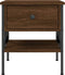 vidaXL - Nachtkastjes - 2 - st - 40x42x45 - cm - bewerkt - hout - bruin - eikenkleur