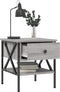 vidaXL - Nachtkastjes - 2 - st - 40x42x45 - cm - bewerkt - hout - grijs - sonoma - eiken