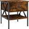 vidaXL - Nachtkastjes - 2 - st - 40x42x45 - cm - bewerkt - hout - gerookt - eikenkleurig