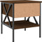 vidaXL - Nachtkastjes - 2 - st - 40x42x45 - cm - bewerkt - hout - bruin - eikenkleur