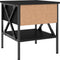 vidaXL - Nachtkastjes - 2 - st - 40x42x45 - cm - bewerkt - hout - zwart