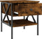 vidaXL - Nachtkastjes - 2 - st - 40x42x45 - cm - bewerkt - hout - gerookt - eikenkleurig