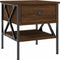 vidaXL - Nachtkastjes - 2 - st - 40x42x45 - cm - bewerkt - hout - bruin - eikenkleur