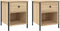 vidaXL - Nachtkastjes - 2 - st - 40x42x50 - cm - bewerkt - hout - sonoma - eikenkleurig