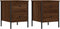 vidaXL - Nachtkastjes - 2 - st - 40x42x50 - cm - bewerkt - hout - bruin - eikenkleur