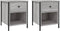 vidaXL - Nachtkastjes - 2 - st - 40x42x50 - cm - bewerkt - hout - grijs - sonoma - eiken