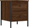 vidaXL - Nachtkastjes - 2 - st - 40x42x50 - cm - bewerkt - hout - bruin - eikenkleur