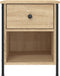 vidaXL - Nachtkastjes - 2 - st - 40x42x50 - cm - bewerkt - hout - sonoma - eikenkleurig