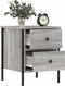 vidaXL - Nachtkastjes - 2 - st - 40x42x50 - cm - bewerkt - hout - grijs - sonoma - eiken