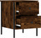 vidaXL - Nachtkastjes - 2 - st - 40x42x50 - cm - bewerkt - hout - gerookt - eikenkleurig
