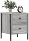 vidaXL - Nachtkastjes - 2 - st - 40x42x50 - cm - bewerkt - hout - grijs - sonoma - eiken
